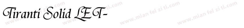 Tiranti Solid LET字体转换
